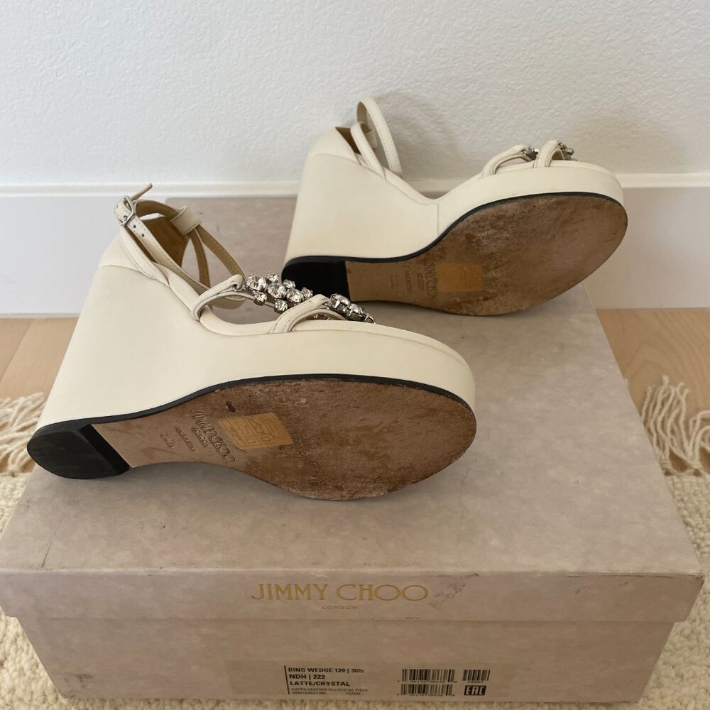 Jimmy Choo Bing 120mm wedge sandals - Picture 2 of 3